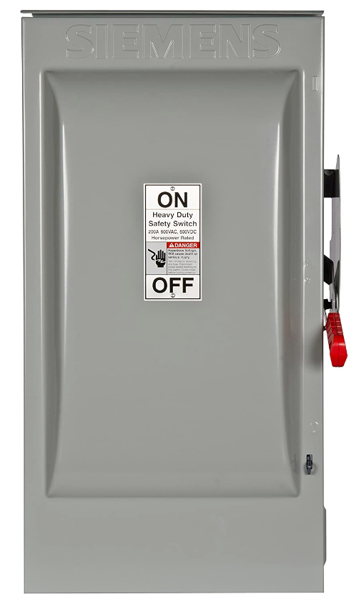 Siemens HF364N - Fusible Disconnect Switch 200A@600V (200kA AIC Rating)