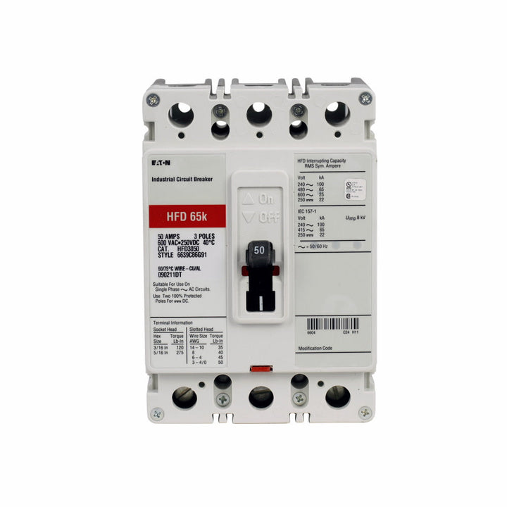 Cutler Hammer HFD3035LA02 - 35A 3-Pole 600V Circuit Breaker
