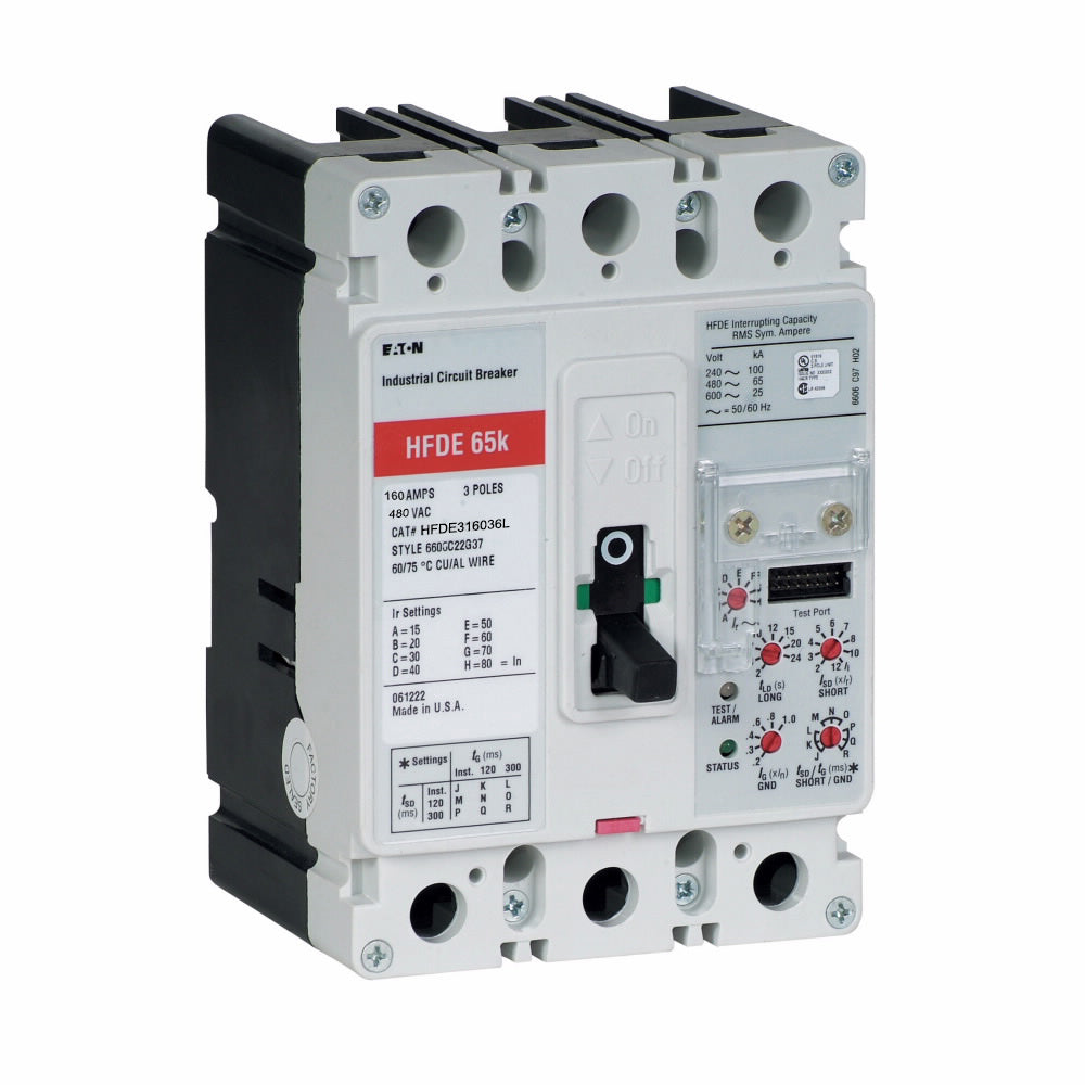 Cutler Hammer HFDE316036L - Molded Case Breaker 160A 480V 3P