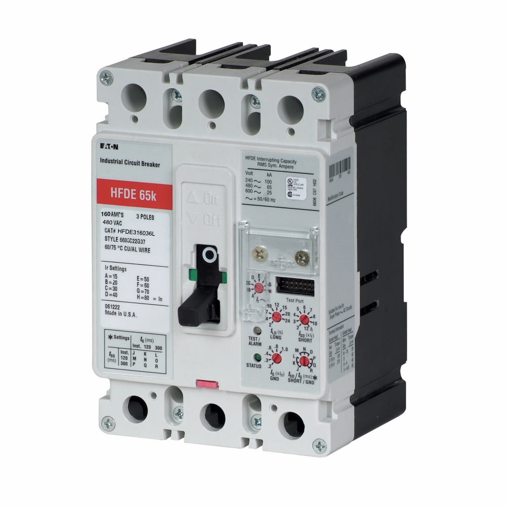 Cutler Hammer HFDE316036L - Molded Case Breaker 160A 480V 3P
