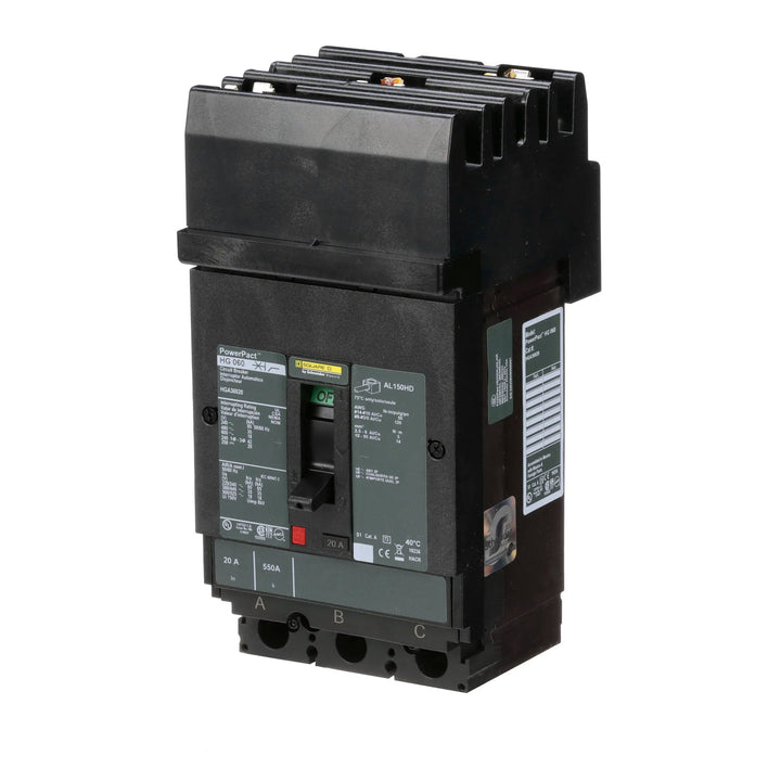 Square D HGA36020 - Molded Case Circuit Breaker 20A 600V 3P