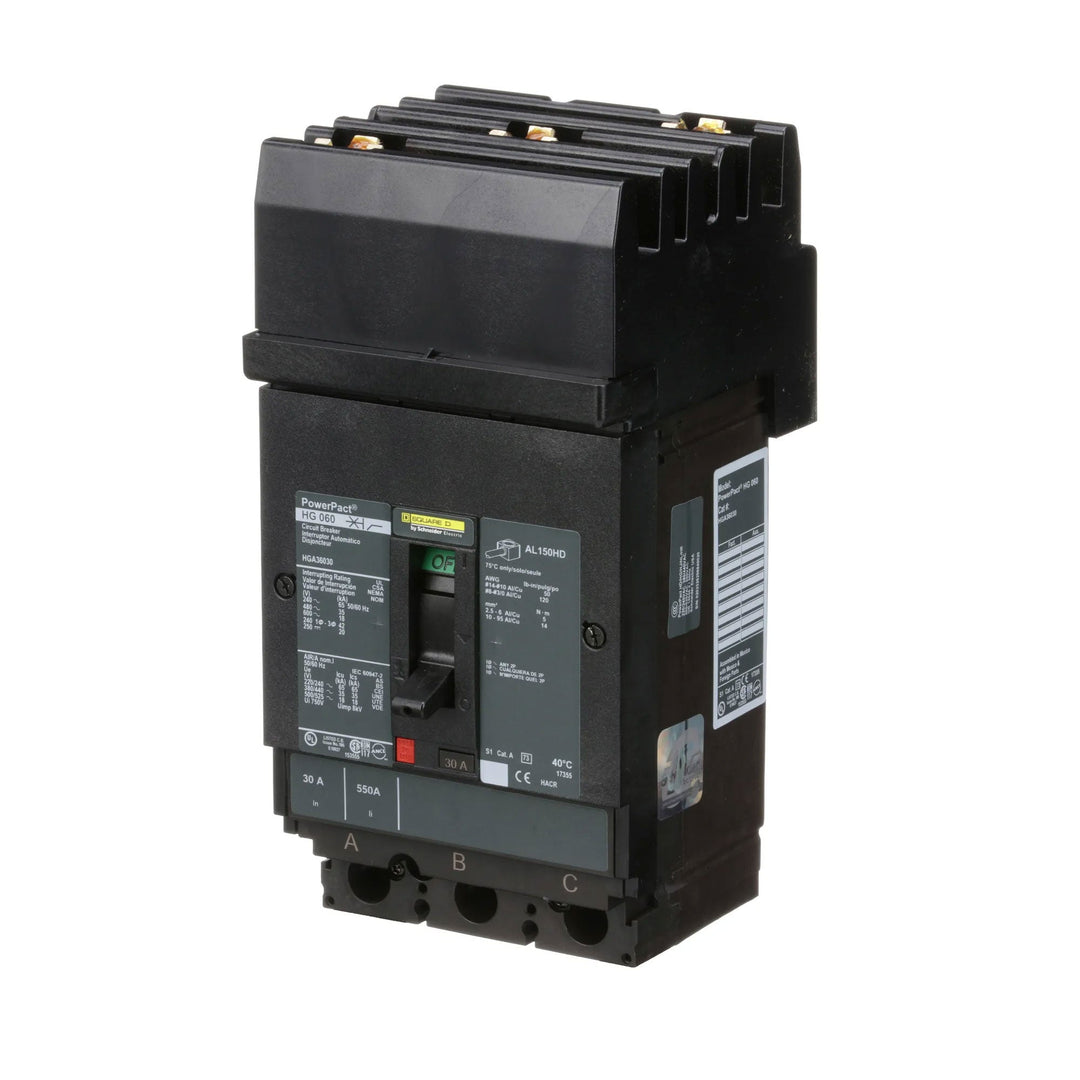Square D HGA36030 - Molded Case Circuit Breaker 30A 600V 3P