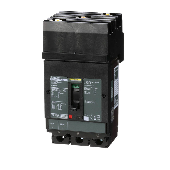 Square D HGA36040 - Molded Case Circuit Breaker 40A 600V 3P
