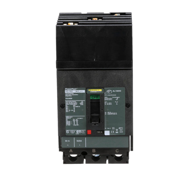 Square D HGA36050 - Molded Case Circuit Breaker 50A 600V 3P