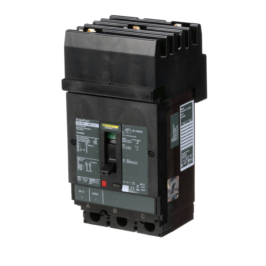 Square D HGA36050 - Molded Case Circuit Breaker 50A 600V 3P