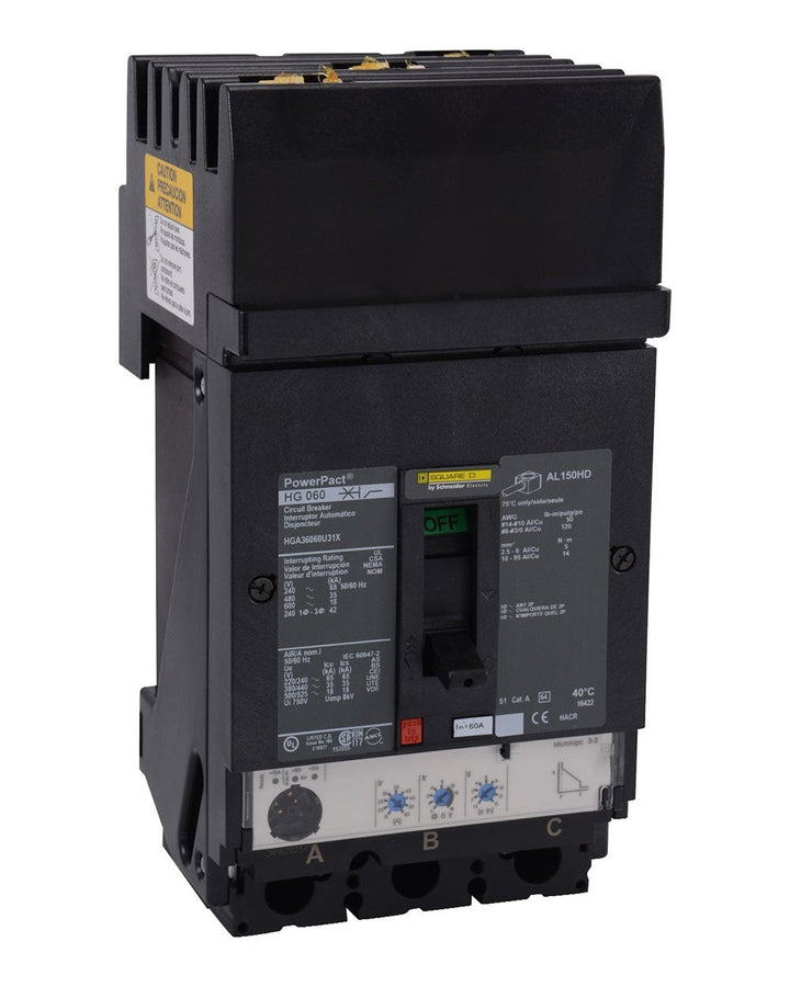 Square D HRA36060U31X - Molded Case Circuit Breaker 60A 600V 3P