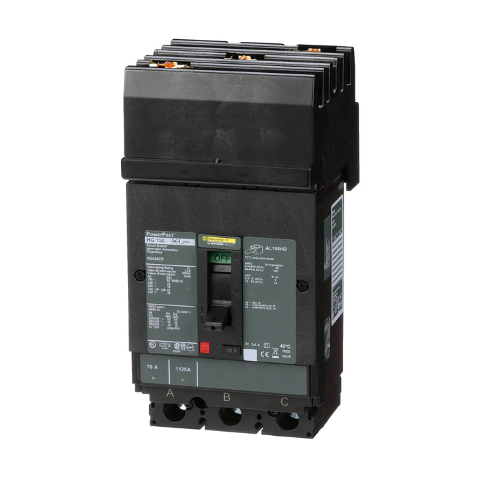 Square D HGA36070 - Molded Case Circuit Breaker 70A 600V 3P