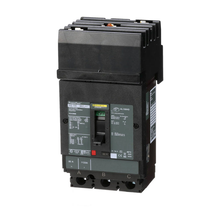 Square D HGA36080 - Molded Case Circuit Breaker 80A 600V 3P