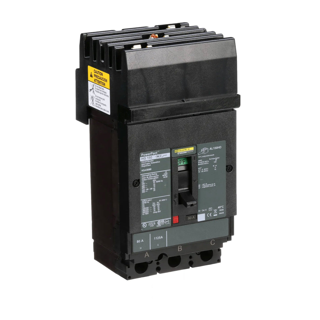 Square D HGA36080 - Molded Case Circuit Breaker 80A 600V 3P