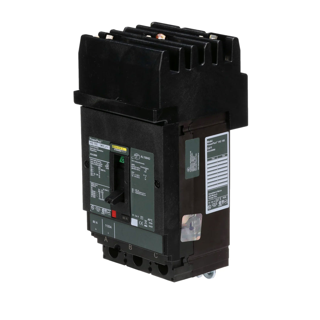 Square D HGA36080 - Molded Case Circuit Breaker 80A 600V 3P