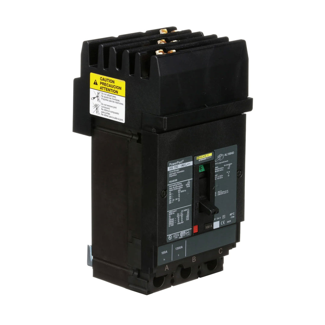 Square D HGA36100 - Molded Case Circuit Breaker 100A 600V 3P