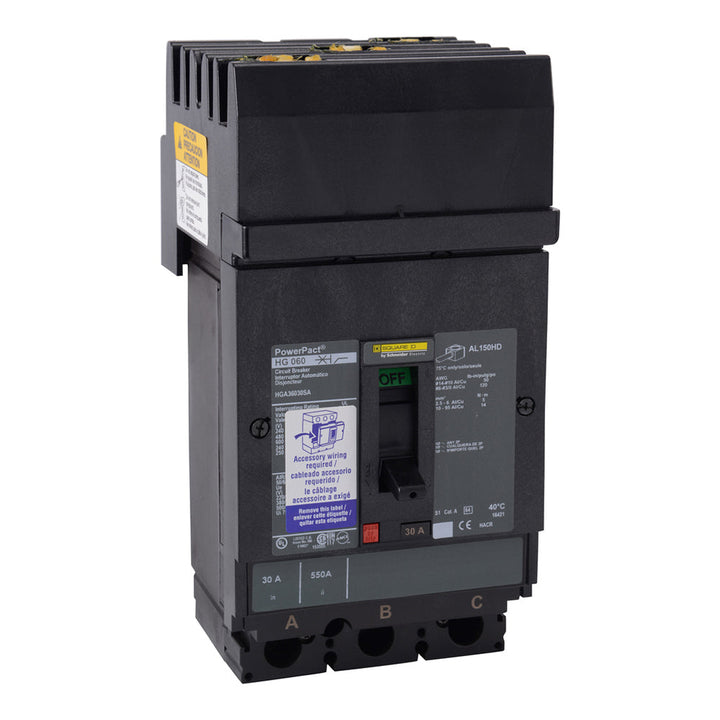Square D HGA36100SA - Molded Case 100A 600V 3-Pole