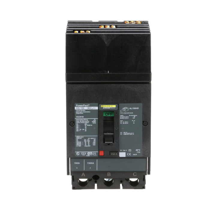Square D HGA36150 - Molded Case Circuit Breaker 150A 600V 3P