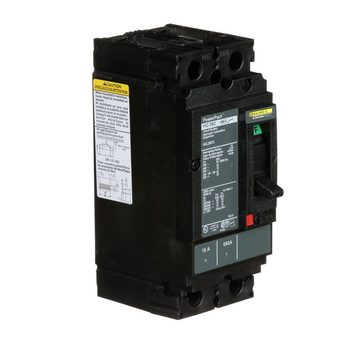 Square D HGL26015 - Molded Case Circuit Breaker 15A 600V 2-Pole