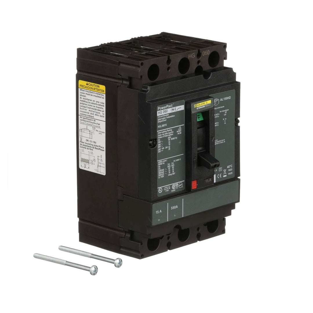 Square D HGL36015 - 3-Pole Circuit Breaker 15A 600V