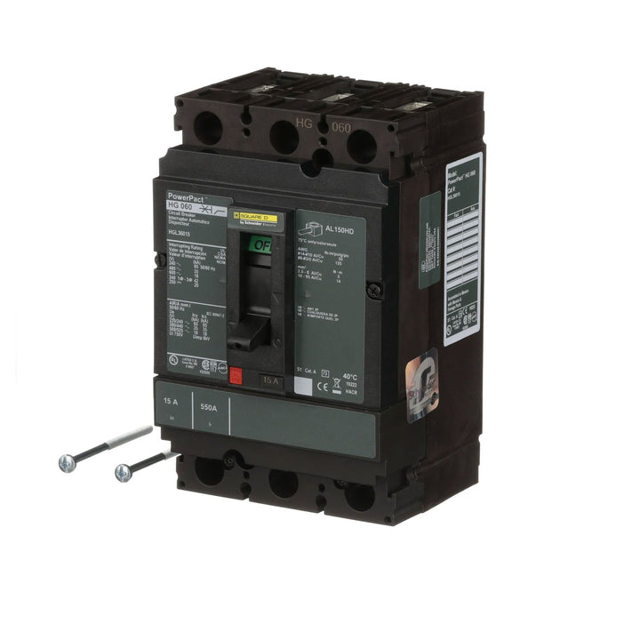 Square D HGL36015 - 3-Pole Circuit Breaker 15A 600V