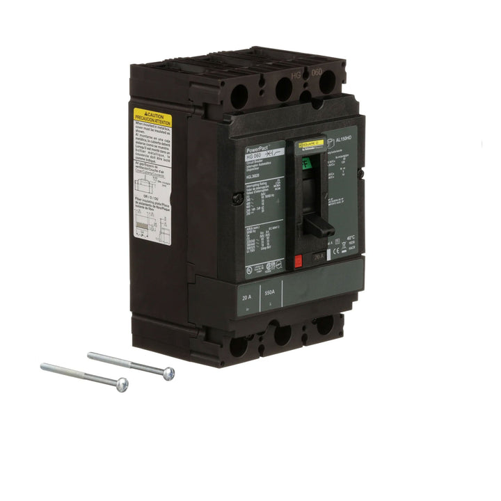 Square D HGL36020 - 3-Pole Circuit Breaker 20A 600V