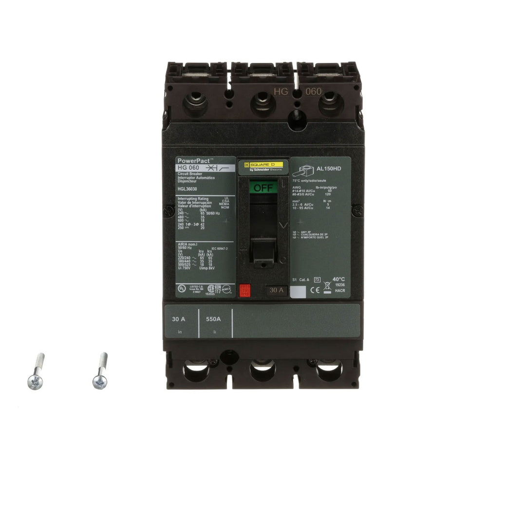 Square D HGL36030 - Molded Case Circuit Breaker 30A 600V 3P