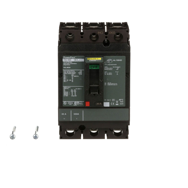 Square D HGL36030 - Molded Case Circuit Breaker 30A 600V 3P