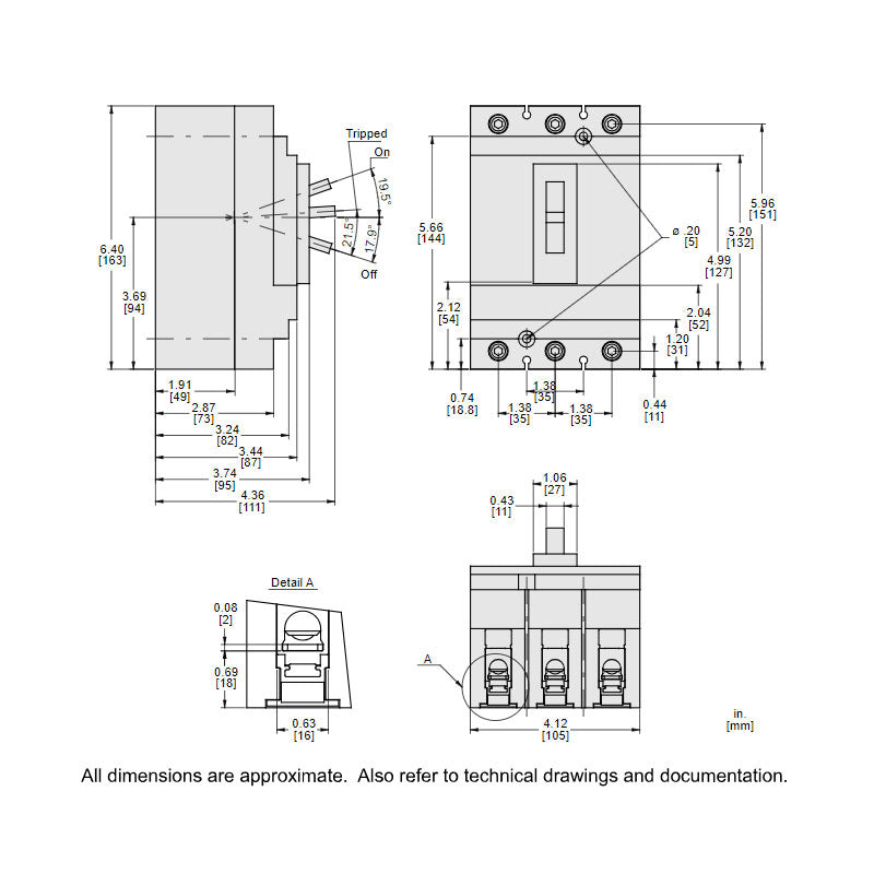 Square D HGL36040 - 40A 3P Molded Case Circuit Breaker