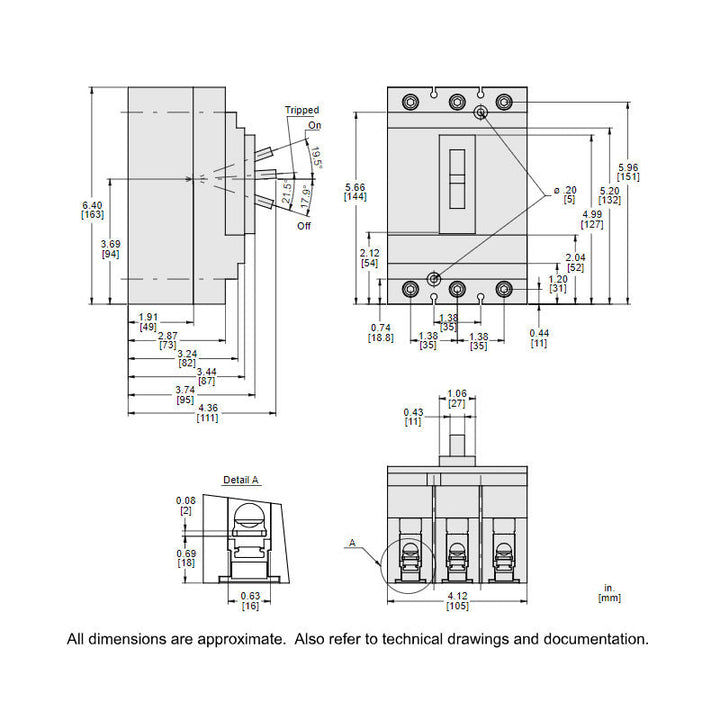 Square D HGL36040 - 40A 3P Molded Case Circuit Breaker