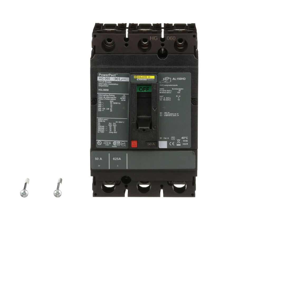 Square D HGL36050 - Molded Case Circuit Breaker 50A 600V 3P