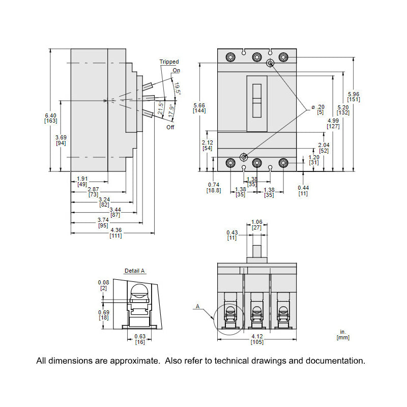 Square D HGL36050 - Molded Case Circuit Breaker 50A 600V 3P