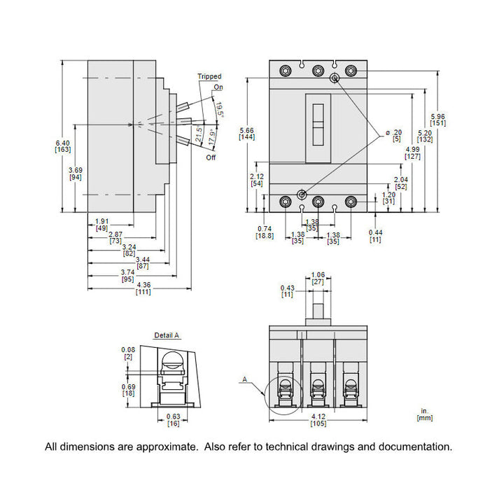 Square D HGL36050 - Molded Case Circuit Breaker 50A 600V 3P