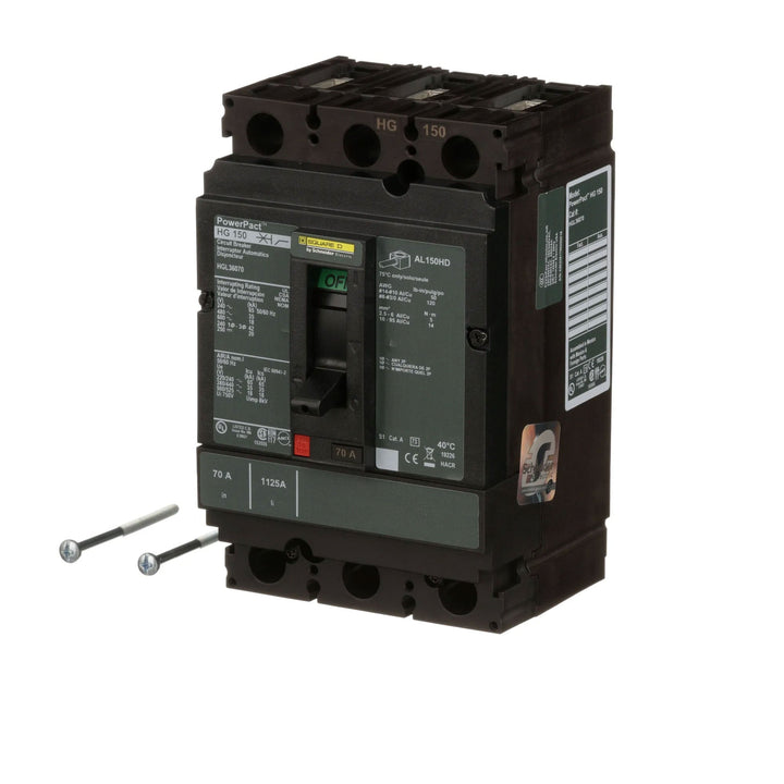 Square D HGL36070 - 70A 3P Circuit Breaker (600V, 35kA AIC)