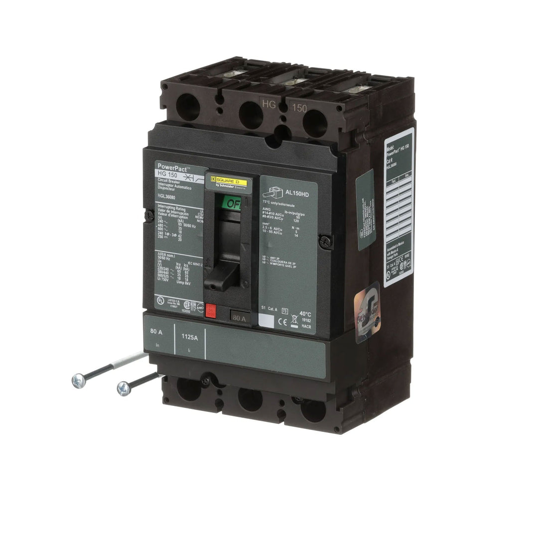 Square D HGL36080 - 80A 3-Pole Circuit Breaker (35kA AIC)