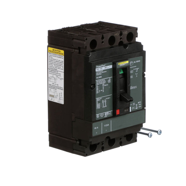Square D HGL36090 - 90A 3-Pole Thermal Magnetic Breaker (600V, 35kA)