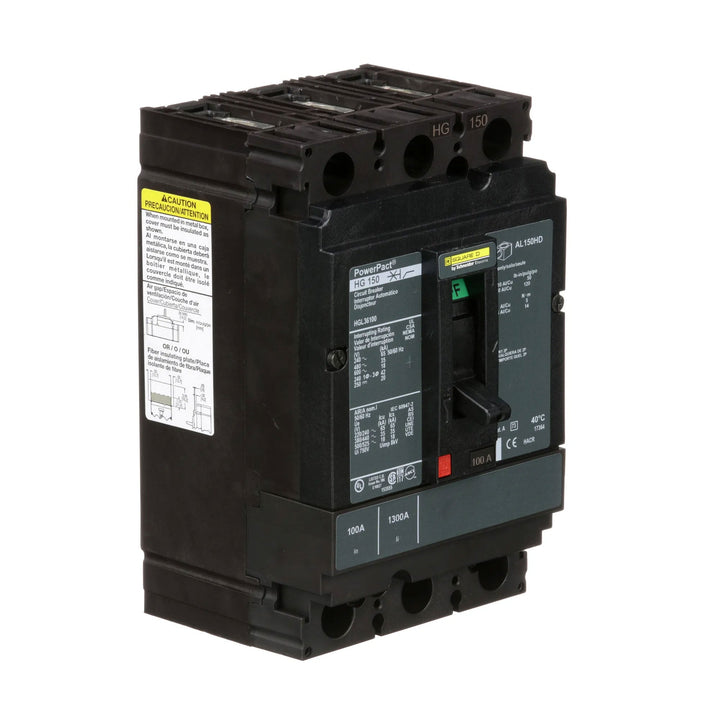 Square D HGL36100 - Molded Case Circuit Breaker 100A 600V 3P