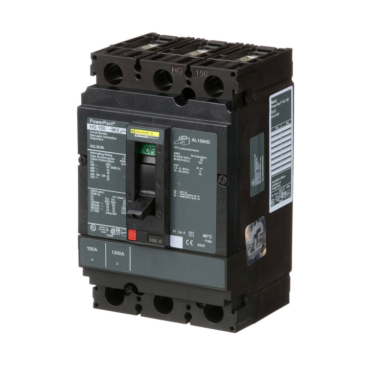 Square D HGL36100 - Molded Case Circuit Breaker 100A 600V 3P