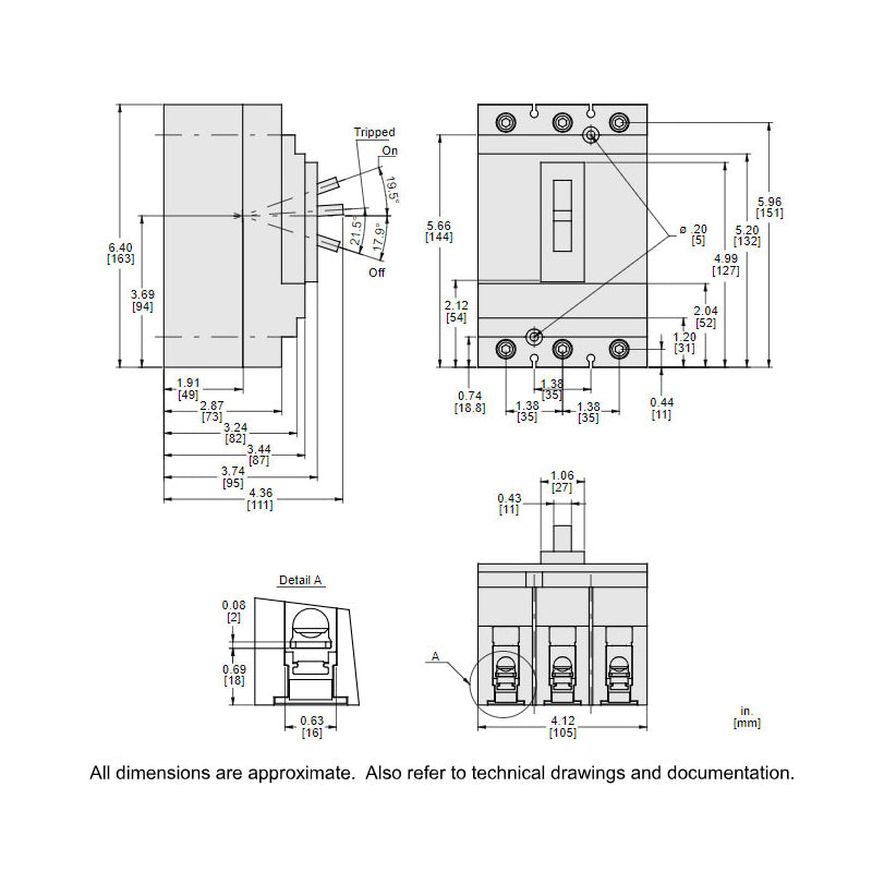 Square D HGL36110 - Molded Case Circuit Breaker (110A, 600V, 3P)