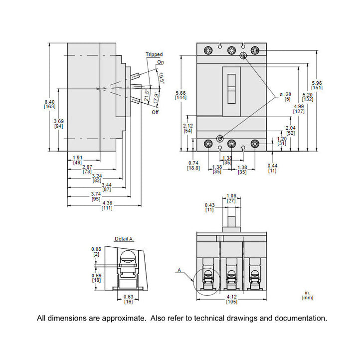 Square D HGL36110 - Molded Case Circuit Breaker (110A, 600V, 3P)