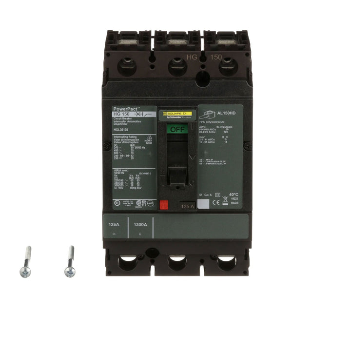 Square D HGL36125 - Molded Case Circuit Breaker 125A 600V 3P