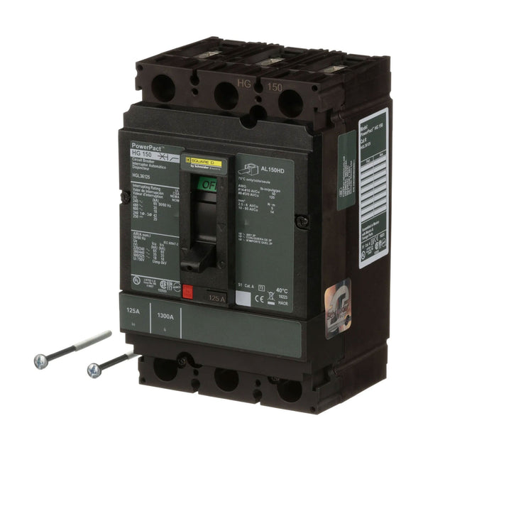 Square D HGL36125 - Molded Case Circuit Breaker 125A 600V 3P