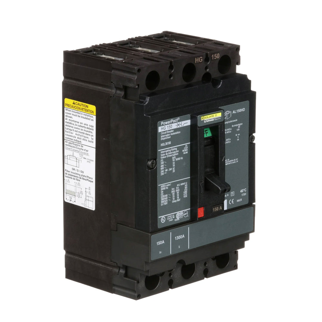 Square D HGL36150 - Molded Case Circuit Breaker 150A 600V 3P