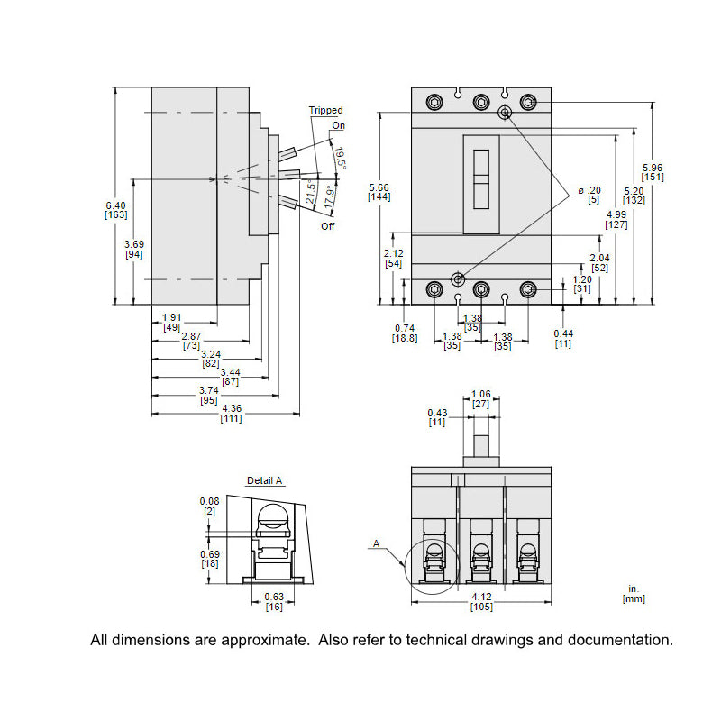 Square D HGL36150 - Molded Case Circuit Breaker 150A 600V 3P