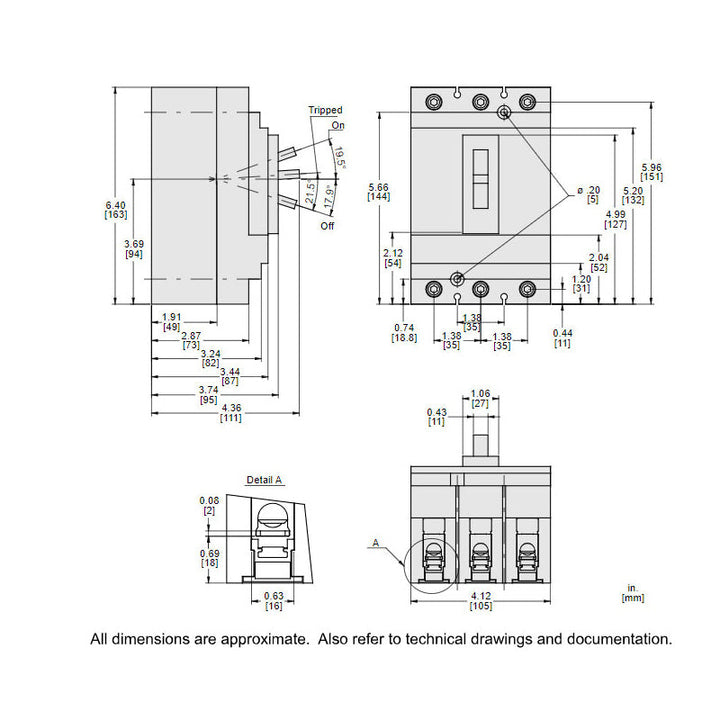 Square D HGL36150 - Molded Case Circuit Breaker 150A 600V 3P