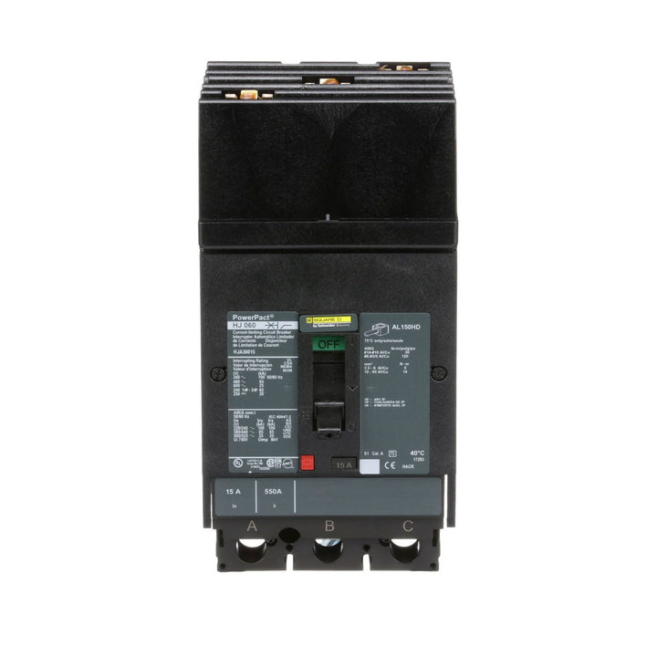 Square D HJA36015 - Molded Case Circuit Breaker 15A 600V 3P