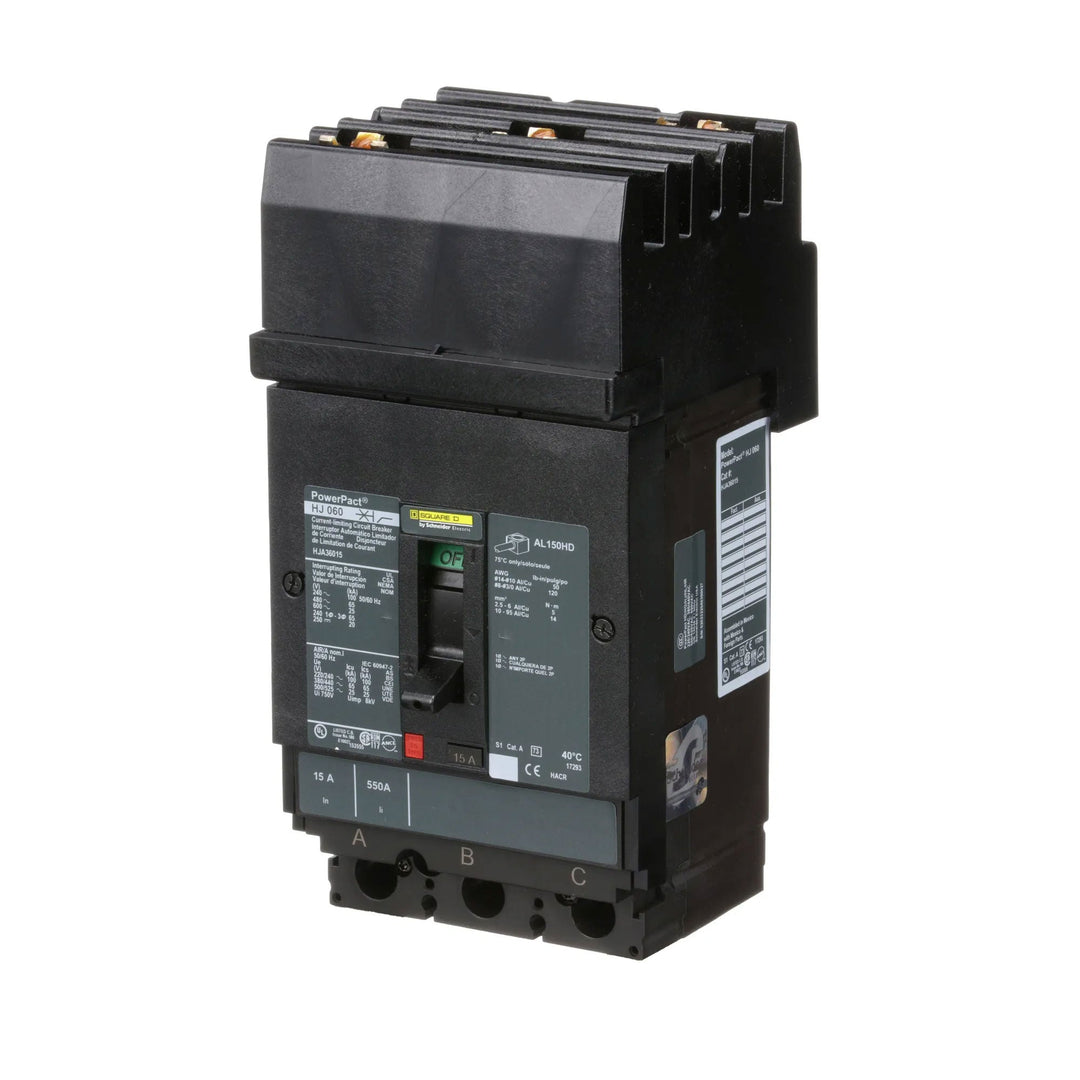 Square D HJA36015 - Molded Case Circuit Breaker 15A 600V 3P