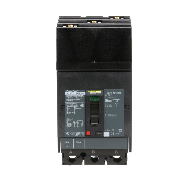 Square D HJA36020 - Molded Case Circuit Breaker, 20A 3P 600V