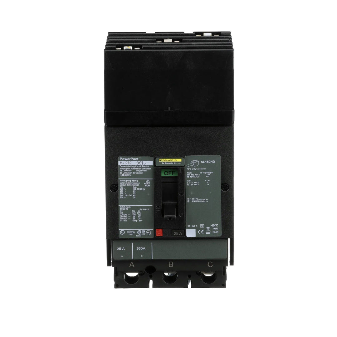 Square D HJA36025 - Molded Case Circuit Breaker 25A 600V 3P