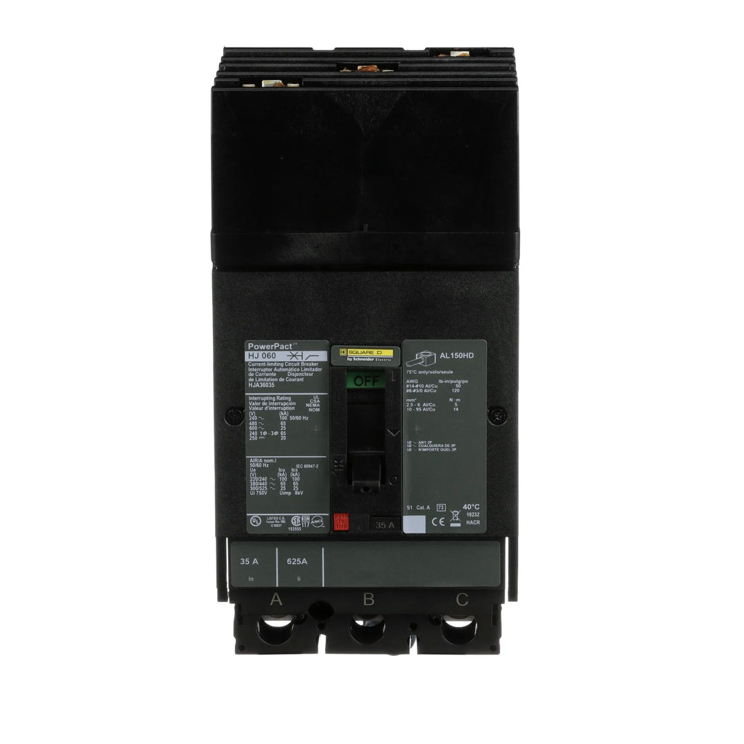 Square D HJA36035 - Molded Case Circuit Breaker, 35A 3P 600V