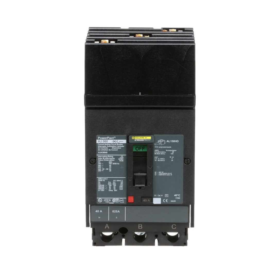 Square D HJA36040 - Molded Case Circuit Breaker 40A 600V 3P