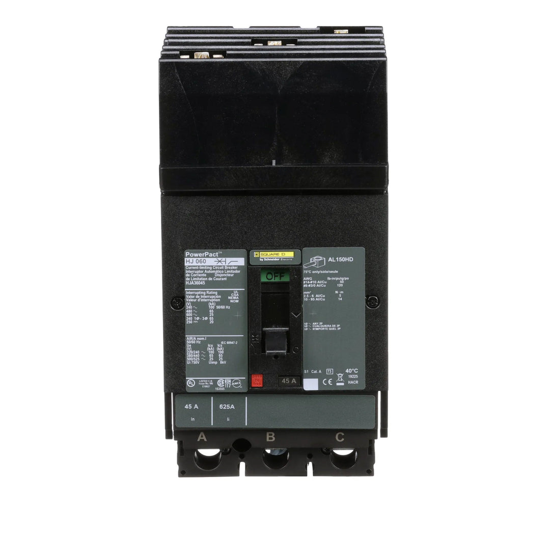 Square D HJA36045 - Molded Case Circuit Breaker 45A 600V 3P