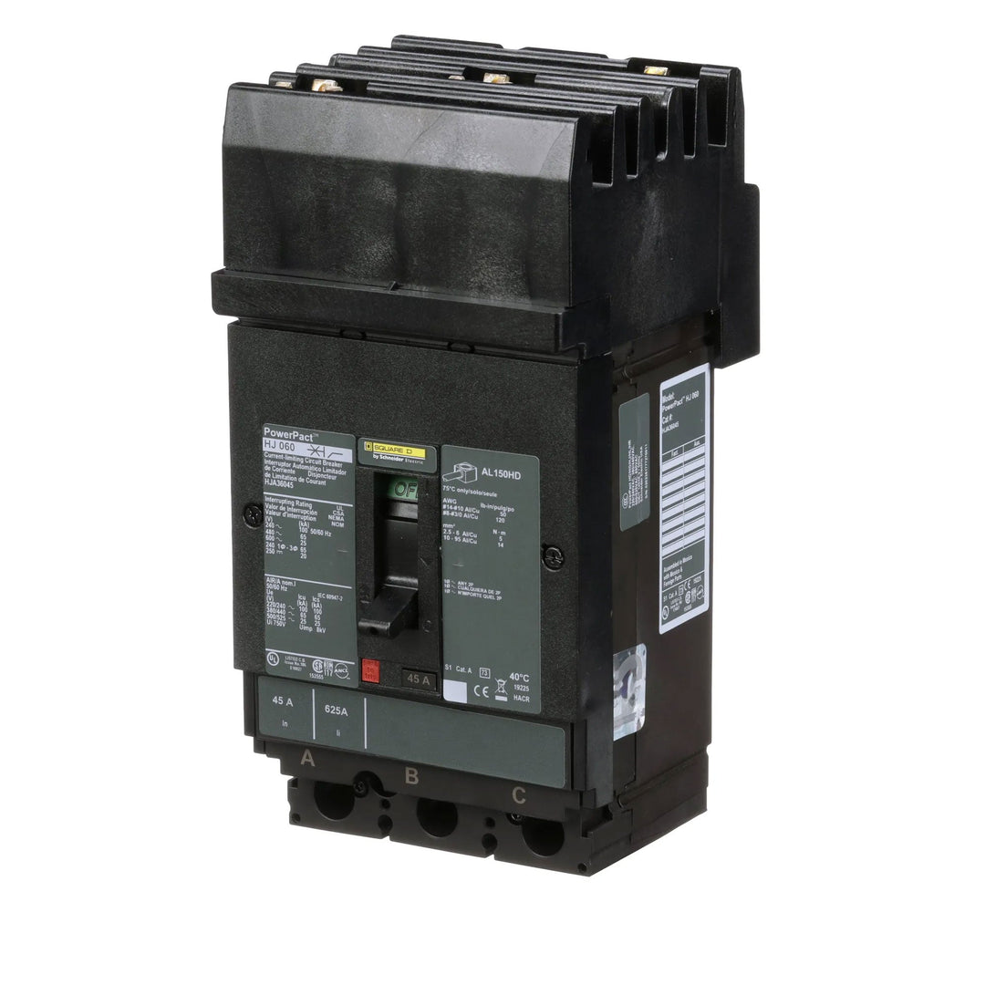 Square D HJA36045 - Molded Case Circuit Breaker 45A 600V 3P