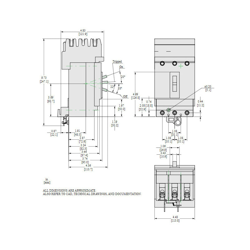 Square D HJA36050 - Molded Case Circuit Breaker 50A 600V 3P