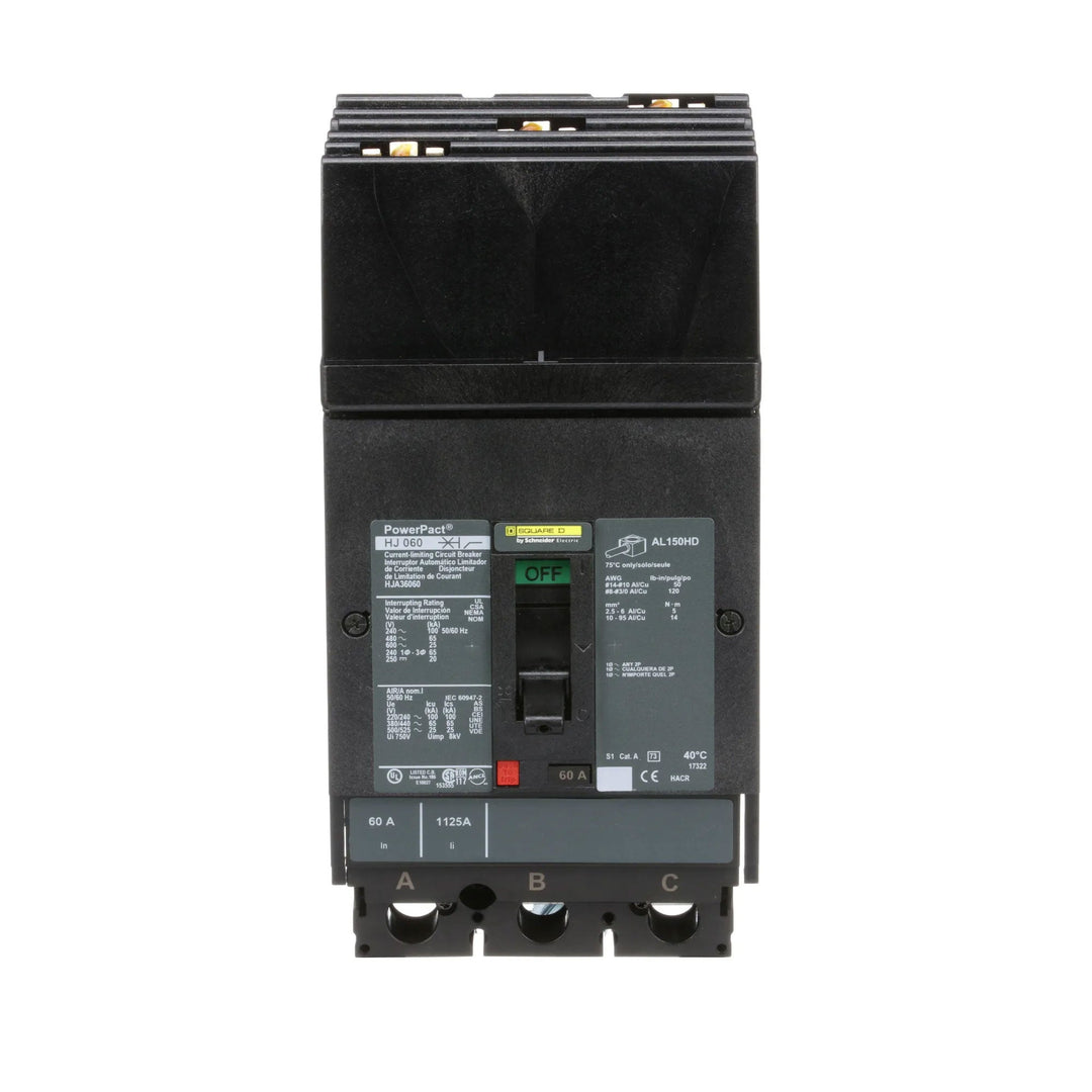 Square D HJA36060 - Molded Case Circuit Breaker 60A 600V 3P